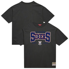 Charcoal Philadelphia 76ers Women's Hardwood Classics Oversized Boyfriend T-Shirt | NBA