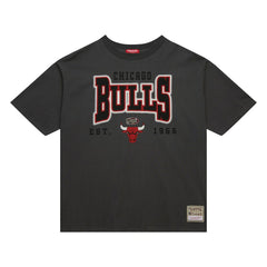 Charcoal Chicago Bulls Women's Hardwood Classics Oversized Boyfriend T-Shirt sale | NBA