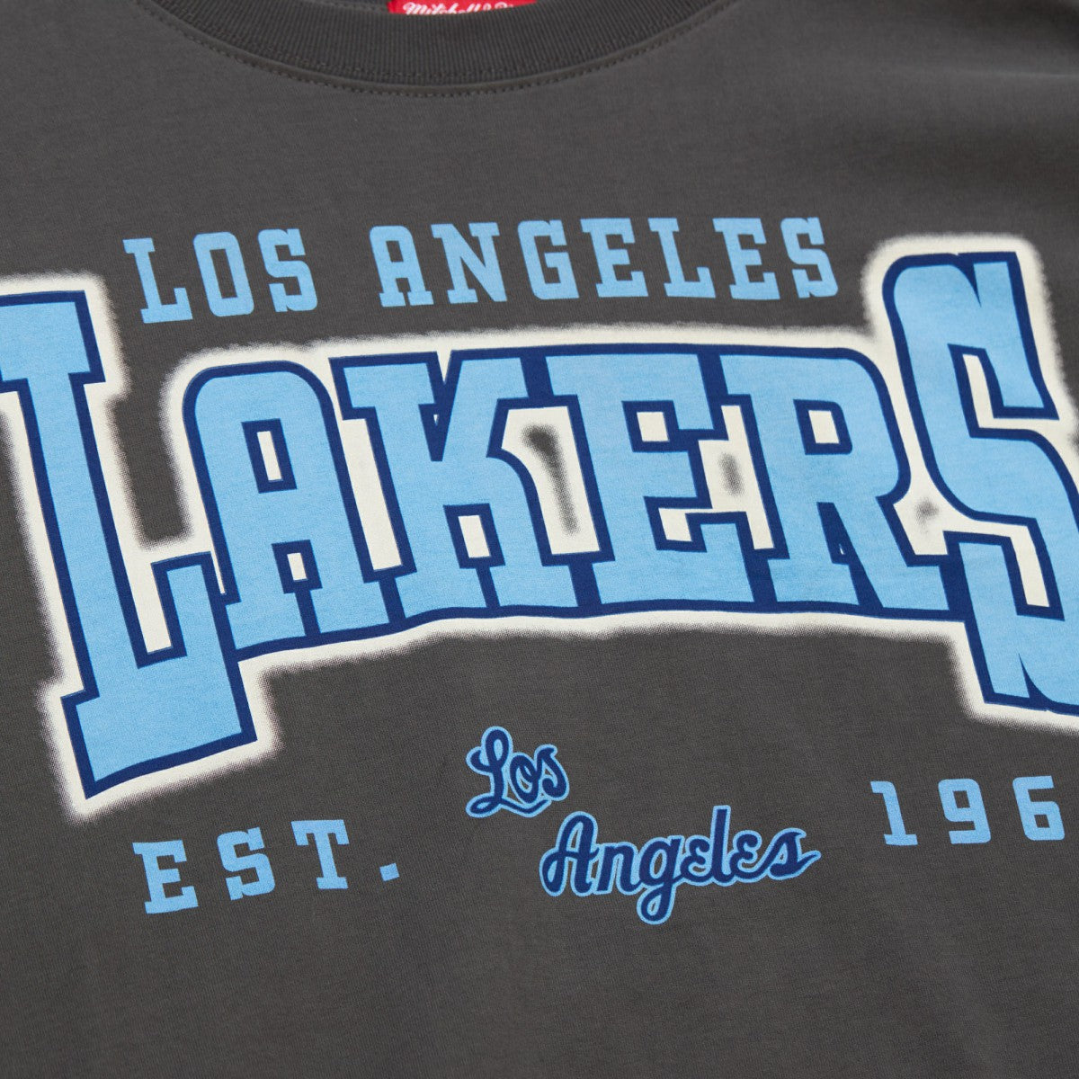 Charcoal Los Angeles Lakers Women's Hardwood Classics Oversized Boyfriend T-Shirt | NBA