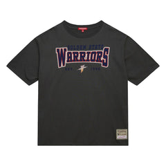 Charcoal Golden State Warriors Women's Hardwood Classics Oversized Boyfriend T-Shirt sale | NBA