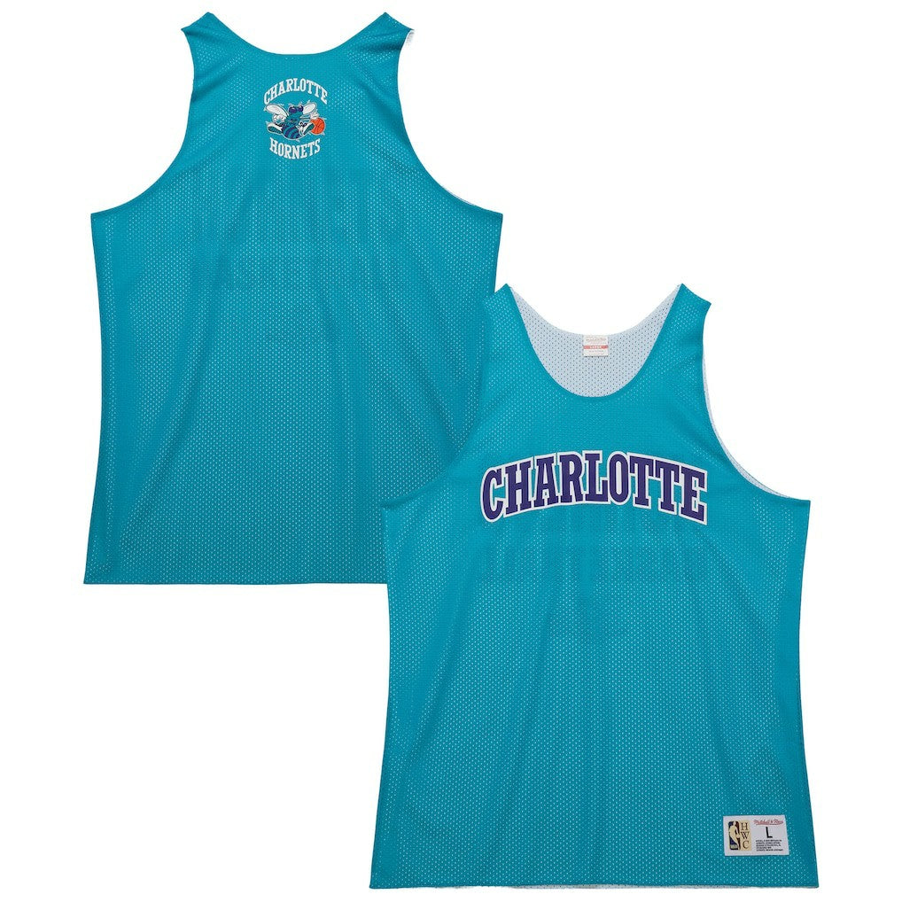 Teal/White Charlotte Hornets Hardwood Classics Reversible Mesh Practice Jersey | NBA