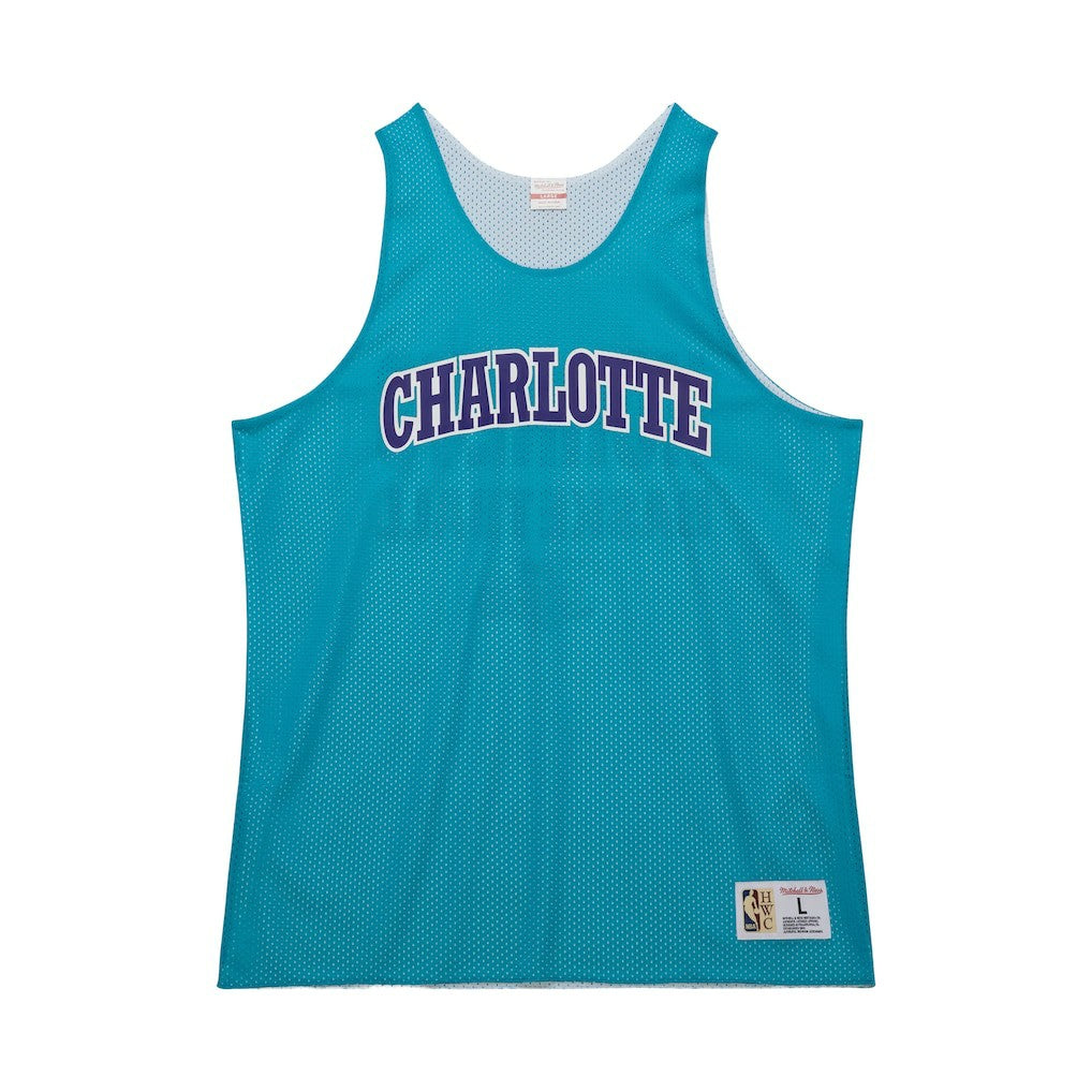Teal/White Charlotte Hornets Hardwood Classics Reversible Mesh Practice Jersey | NBA