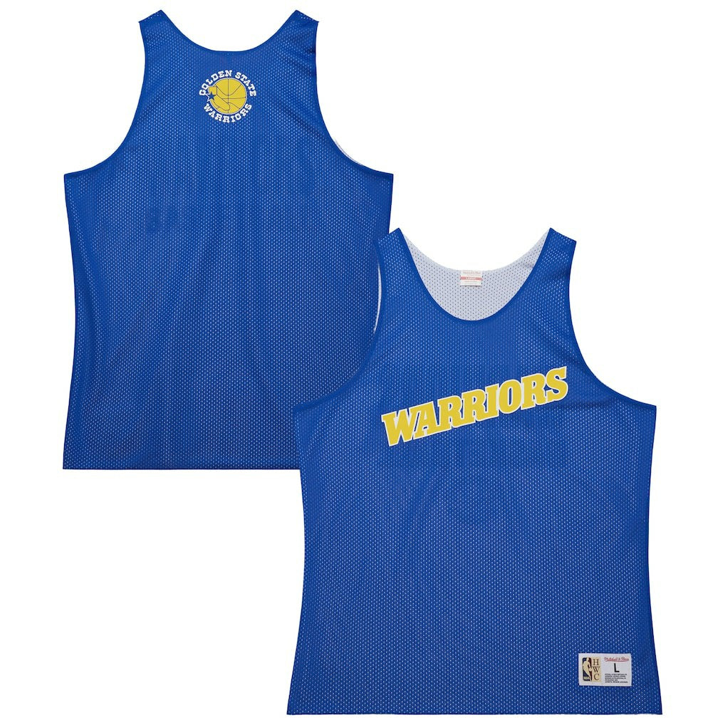 Royal/White Golden State Warriors Hardwood Classics Reversible Mesh Practice Jersey sale | NBA