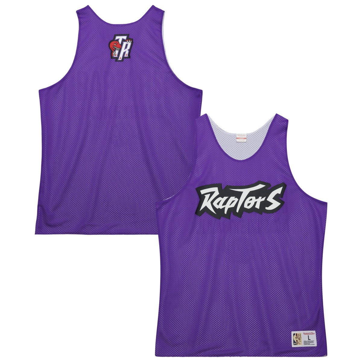 Purple/White Toronto Raptors Hardwood Classics Reversible Mesh Practice Jersey | NBA