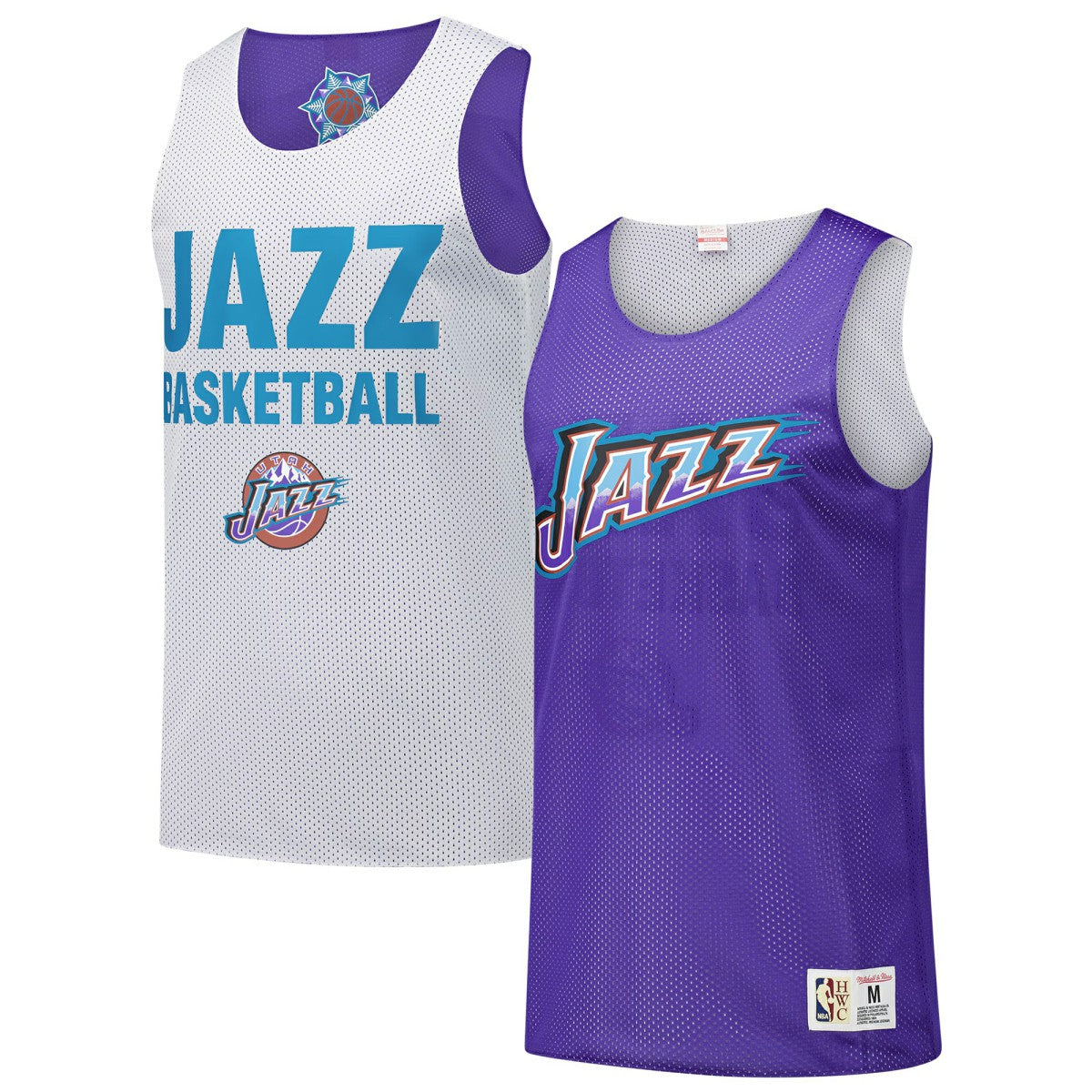 Purple Utah Jazz Hardwood Classics Reversible Mesh Practice Jersey | NBA