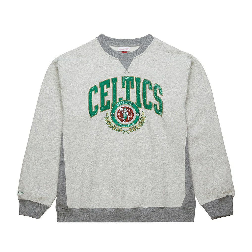Heather Gray Boston Celtics Vintage Logo Pullover Sweatshirt | NBA
