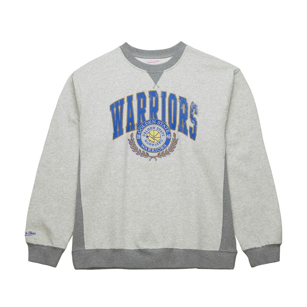 Heather Gray Golden State Warriors Vintage Logo Pullover Sweatshirt sale | NBA