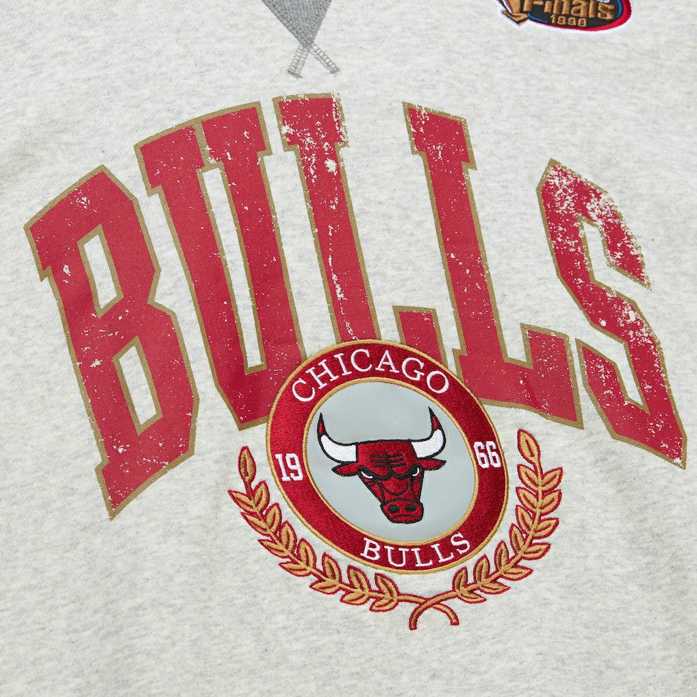 Heather Gray Chicago Bulls Vintage Logo Pullover Sweatshirt | NBA