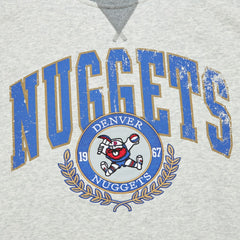 Heather Gray Denver Nuggets Vintage Logo Pullover Sweatshirt sale | NBA