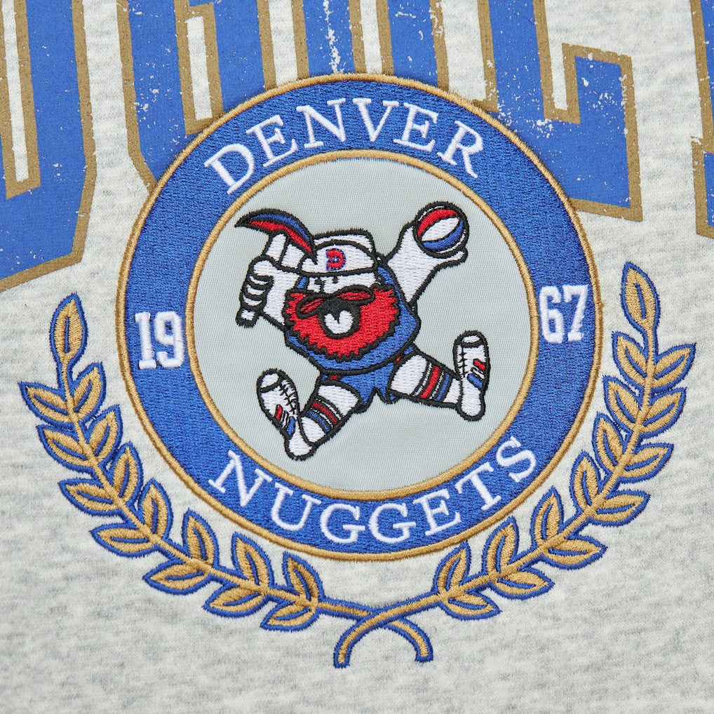 Heather Gray Denver Nuggets Vintage Logo Pullover Sweatshirt sale | NBA