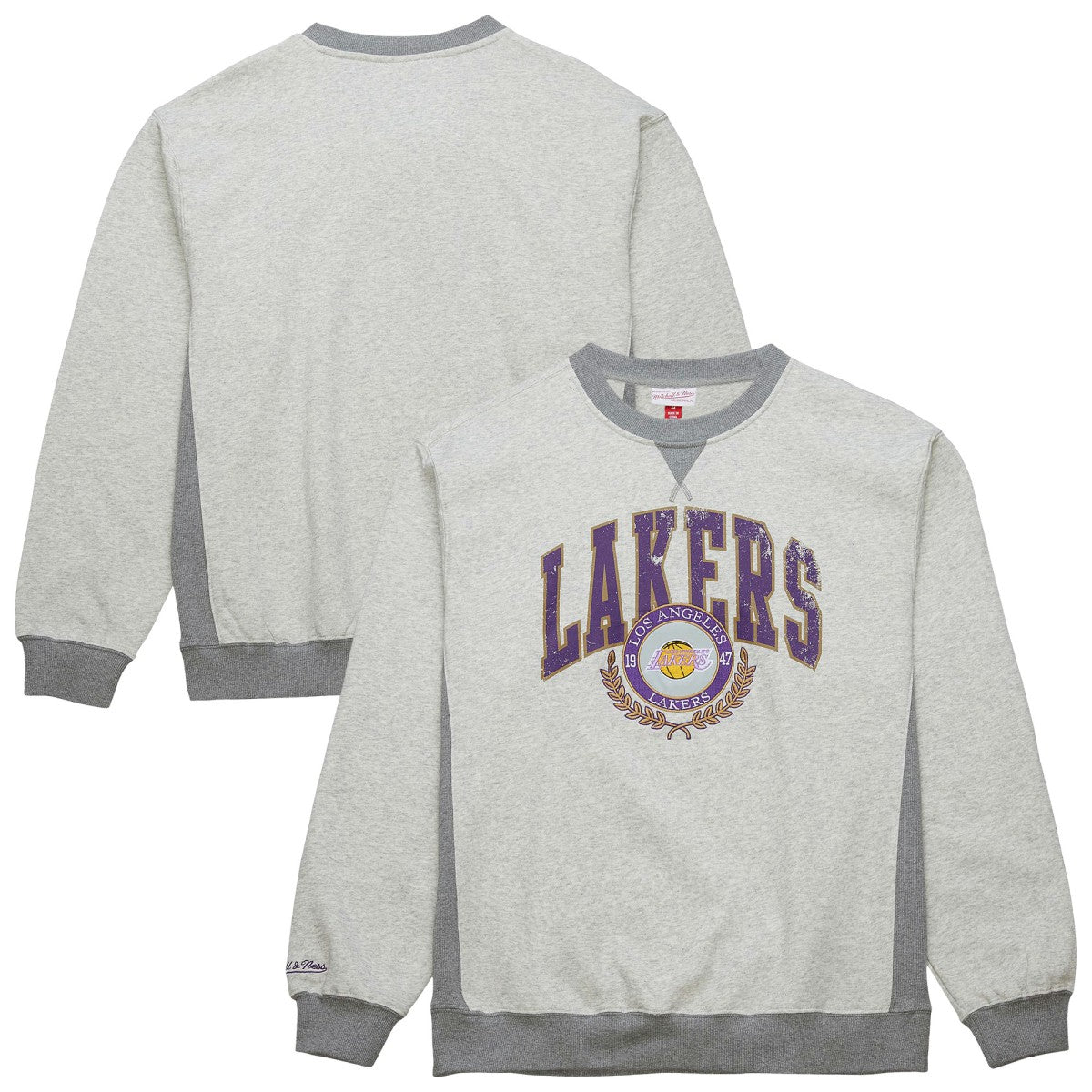 Heather Gray Los Angeles Lakers Vintage Logo Pullover Sweatshirt | NBA