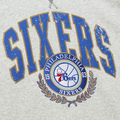 Heather Gray Philadelphia 76ers Vintage Logo Pullover Sweatshirt | NBA