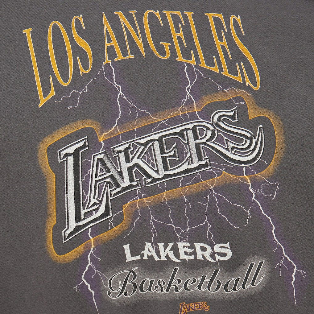 Charcoal Los Angeles Lakers Women's Hardwood Classics Lightweight Pullover Sweatshirt | NBA