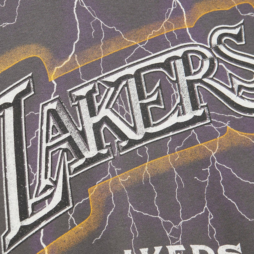 Charcoal Los Angeles Lakers Women's Hardwood Classics Lightweight Pullover Sweatshirt | NBA