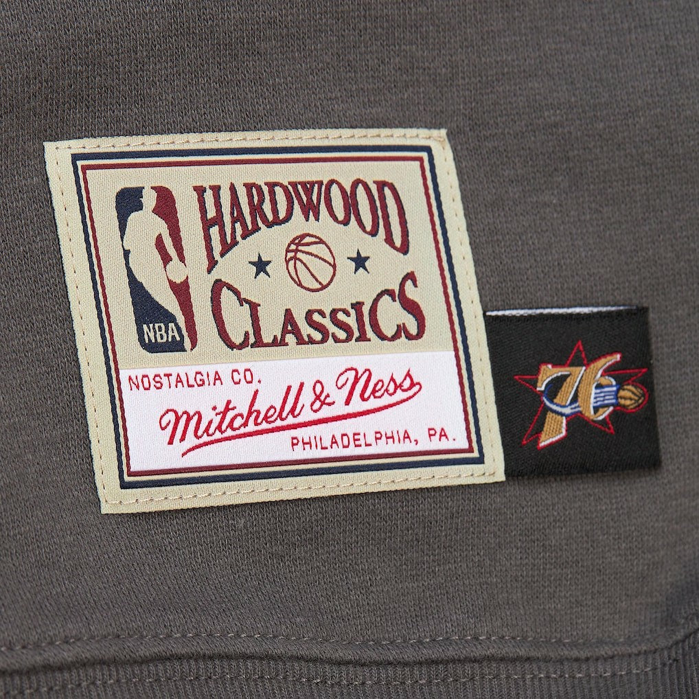 Charcoal Philadelphia 76ers Women's Hardwood Classics Lightweight Pullover Sweatshirt | NBA