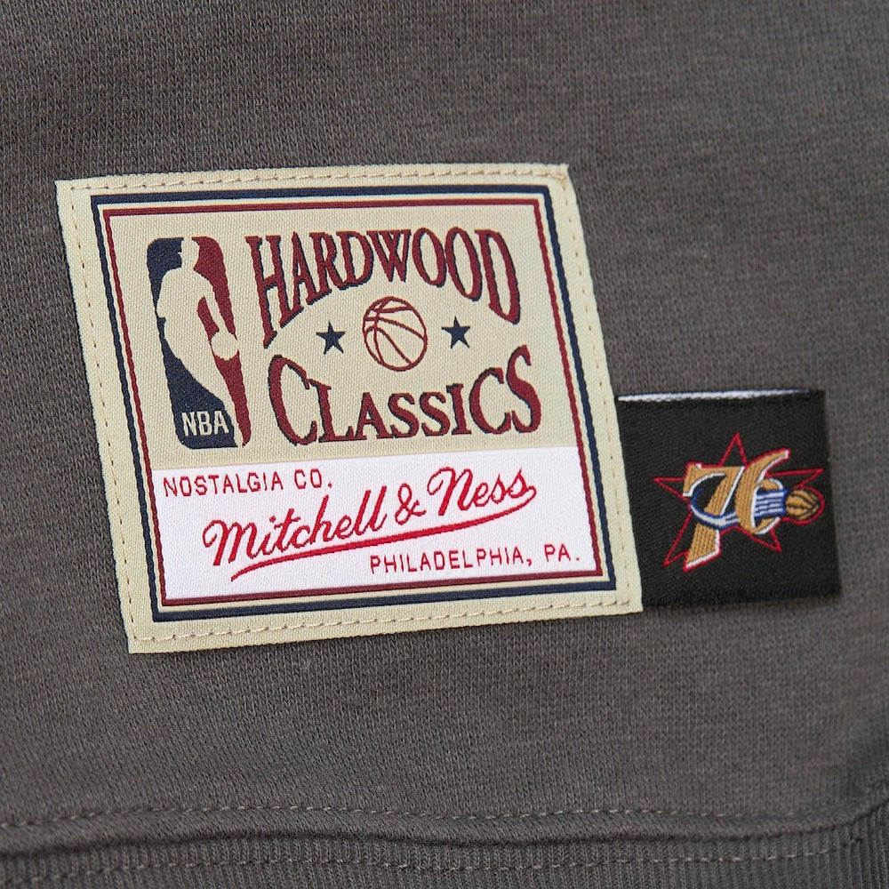 Charcoal Philadelphia 76ers Women's Hardwood Classics Lightweight Pullover Sweatshirt | NBA