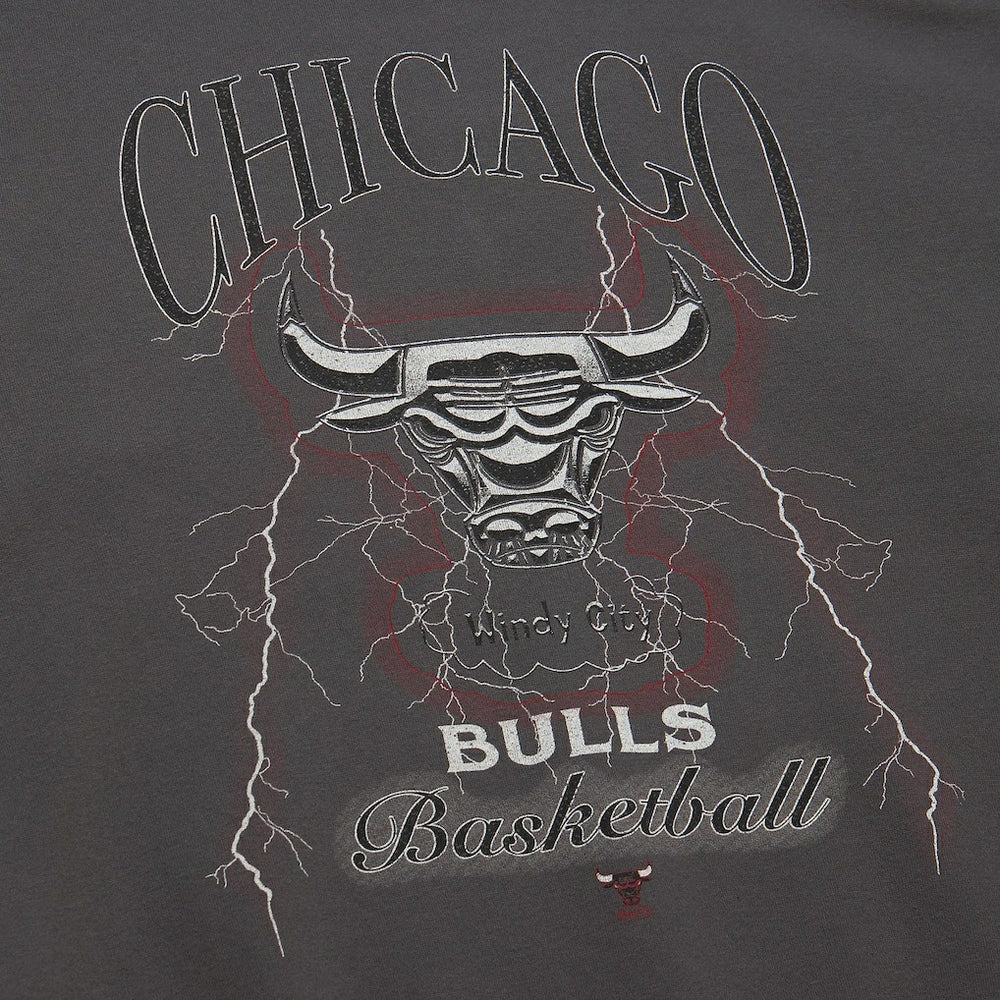 Charcoal Chicago Bulls Women's Hardwood Classics Lightweight Pullover Sweatshirt | NBA