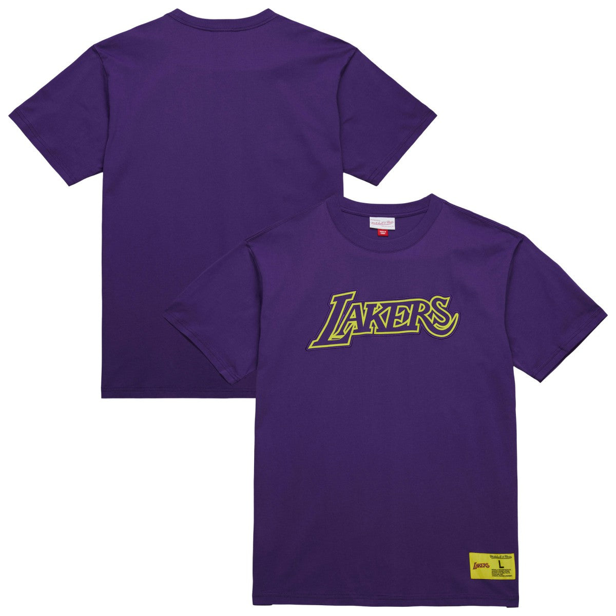 Purple Los Angeles Lakers Hardwood Classics Neon Nights Premium T-Shirt | NBA