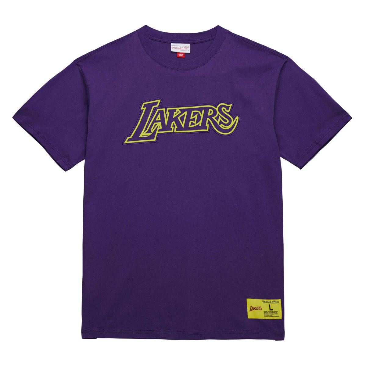 Purple Los Angeles Lakers Hardwood Classics Neon Nights Premium T-Shirt | NBA