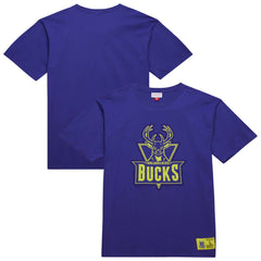 Purple Milwaukee Bucks Hardwood Classics Neon Nights Premium T-Shirt | NBA