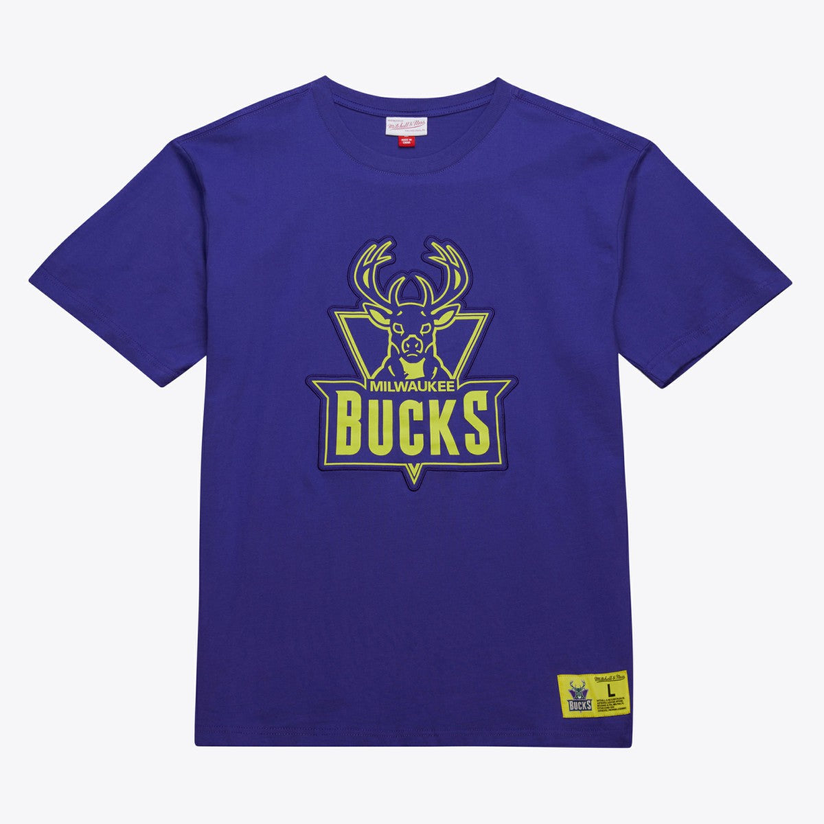 Purple Milwaukee Bucks Hardwood Classics Neon Nights Premium T-Shirt | NBA