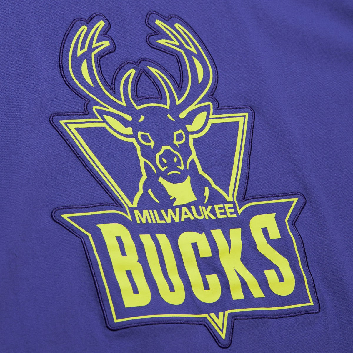 Purple Milwaukee Bucks Hardwood Classics Neon Nights Premium T-Shirt | NBA