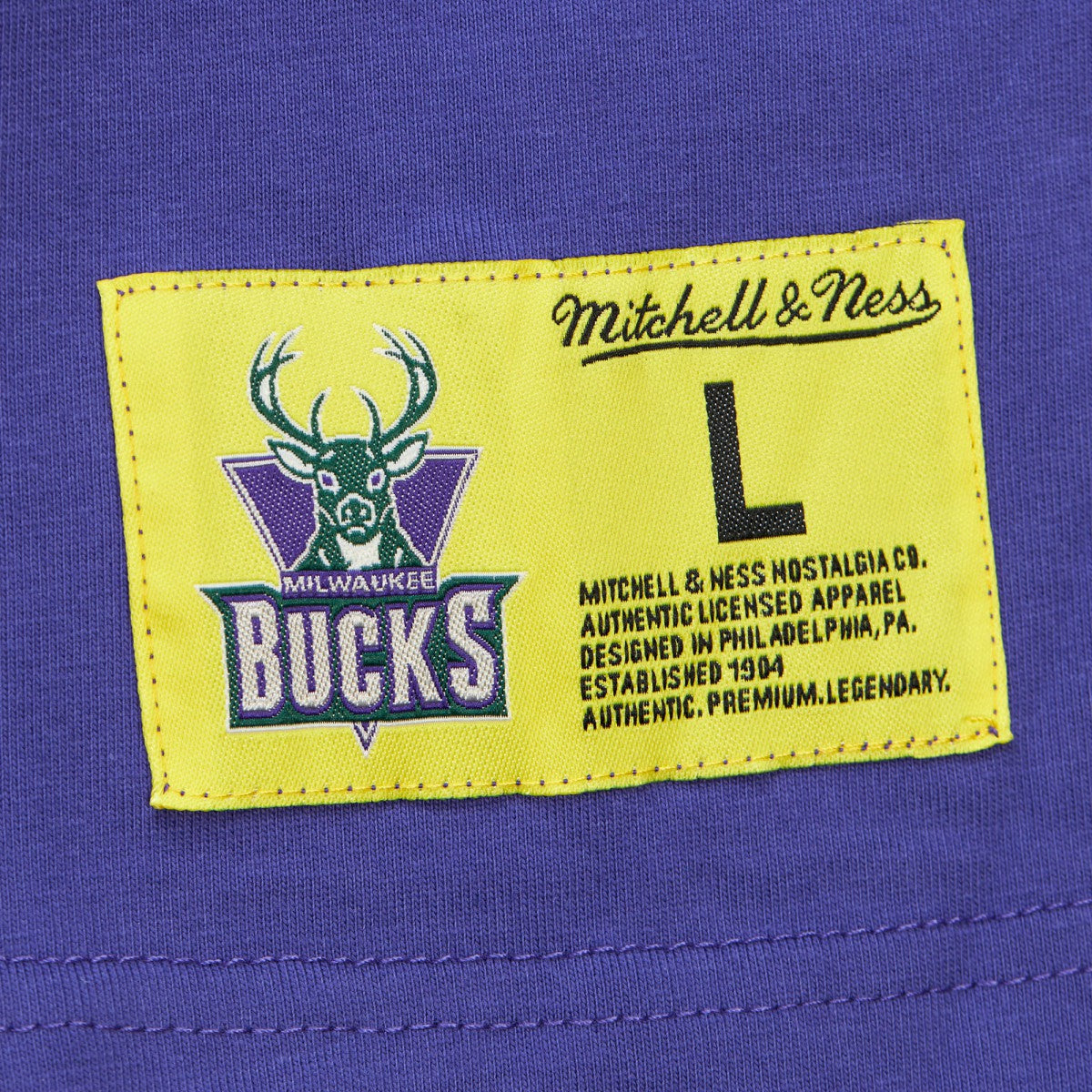 Purple Milwaukee Bucks Hardwood Classics Neon Nights Premium T-Shirt | NBA
