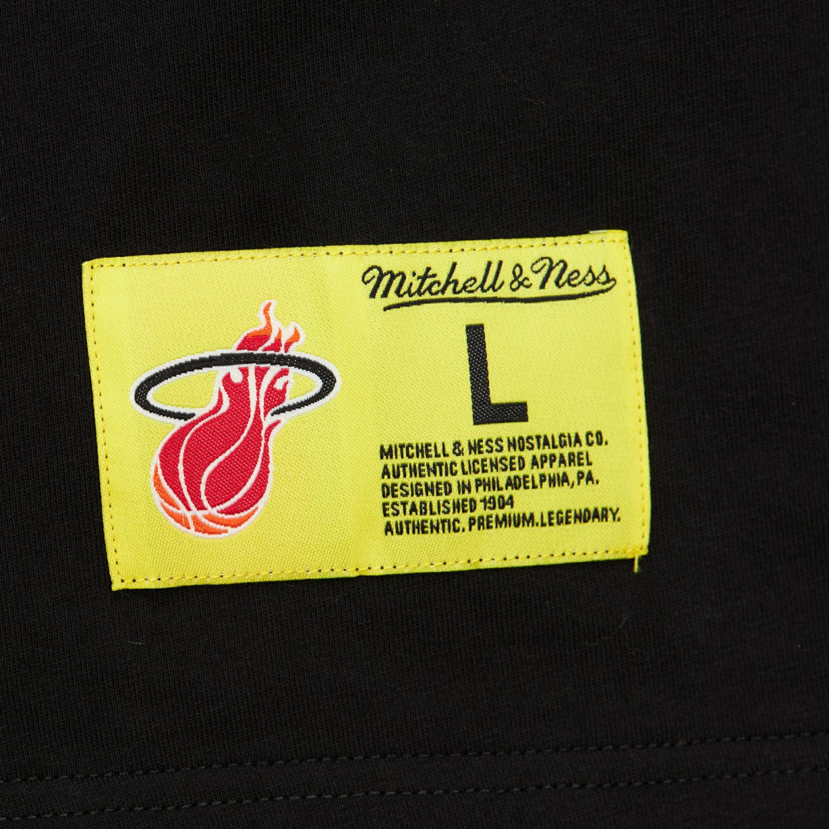 Black Miami Heat Hardwood Classics Neon Nights Premium T-Shirt | NBA