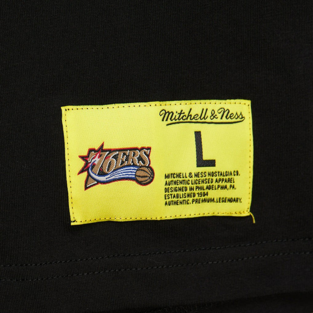 Black Philadelphia 76ers Hardwood Classics Neon Nights Premium T-Shirt | NBA