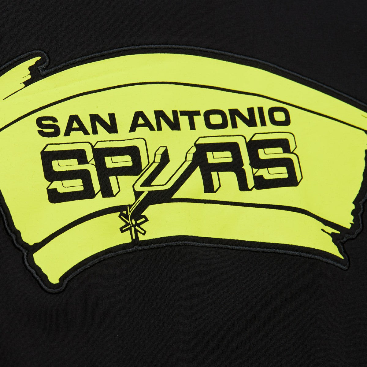Black San Antonio Spurs Hardwood Classics Neon Nights Premium T-Shirt | NBA
