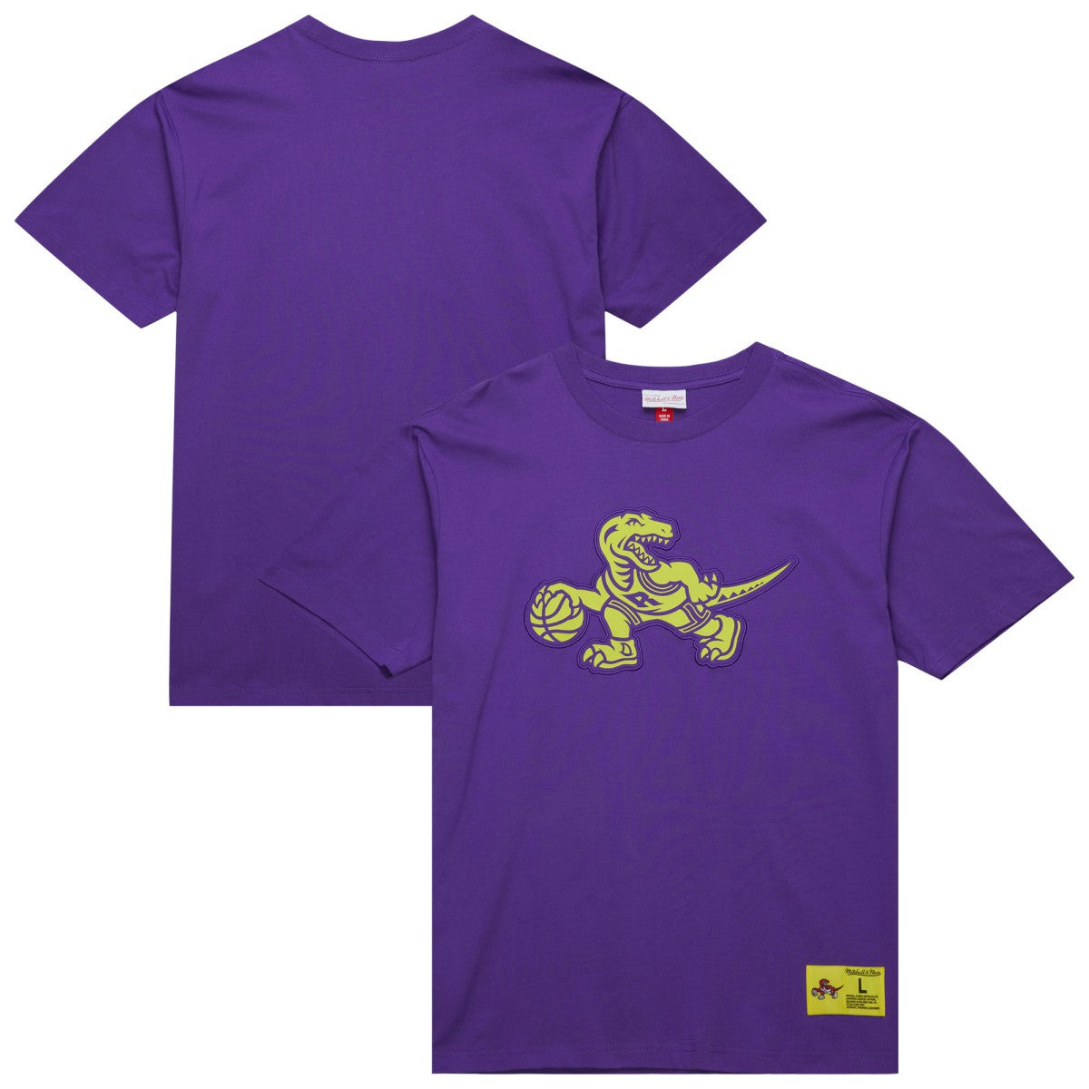 Raptors Purple Toronto Raptors Hardwood Classics Neon Nights Premium T-Shirt | NBA