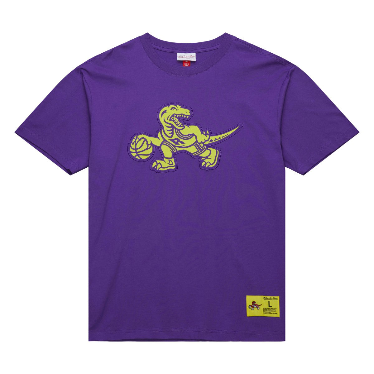 Raptors Purple Toronto Raptors Hardwood Classics Neon Nights Premium T-Shirt | NBA