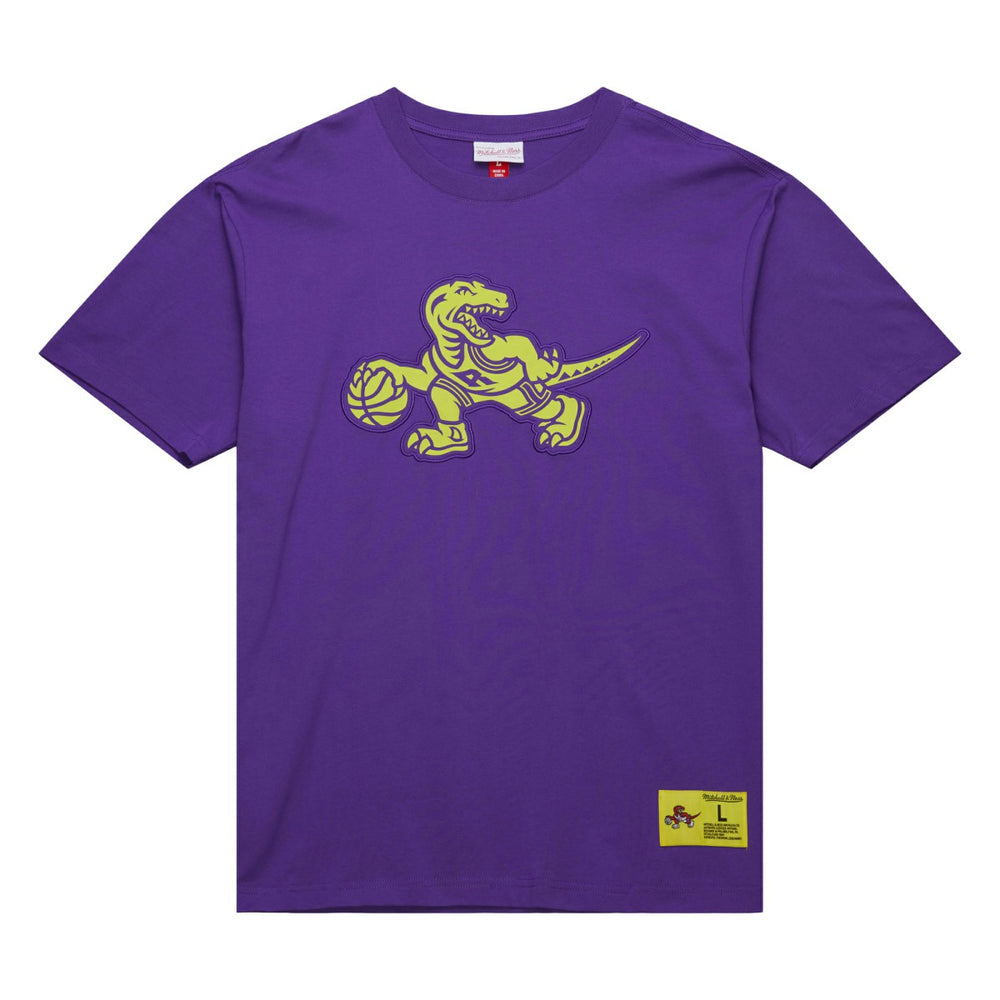 Raptors Purple Toronto Raptors Hardwood Classics Neon Nights Premium T-Shirt | NBA