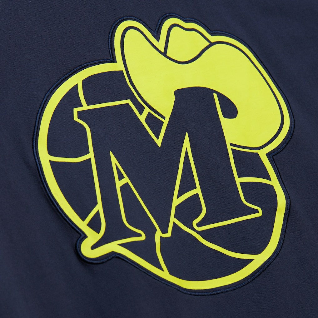 Navy Dallas Mavericks Hardwood Classics Neon Nights Premium T-Shirt sale | NBA