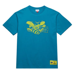 Teal Charlotte Hornets Hardwood Classics Neon Nights Premium T-Shirt | NBA
