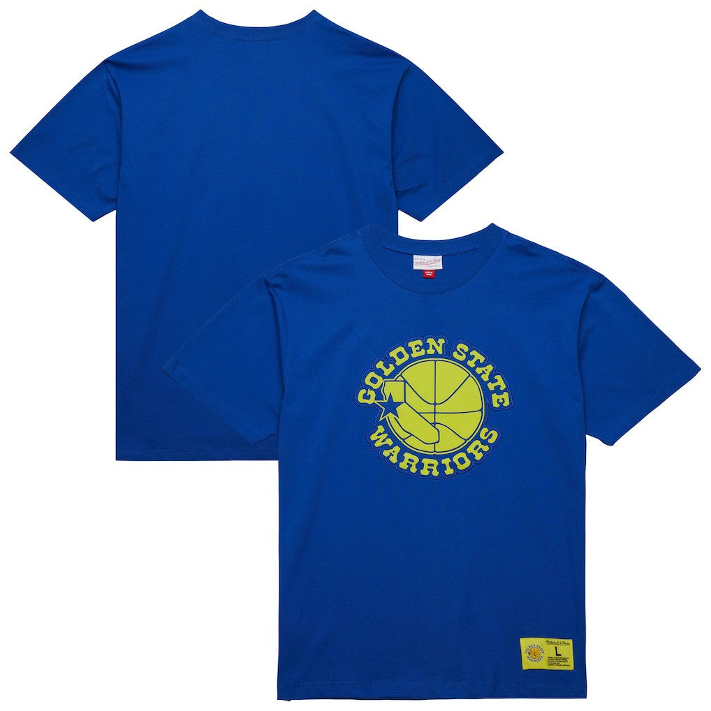 Royal Golden State Warriors Hardwood Classics Neon Nights Premium T-Shirt sale | NBA
