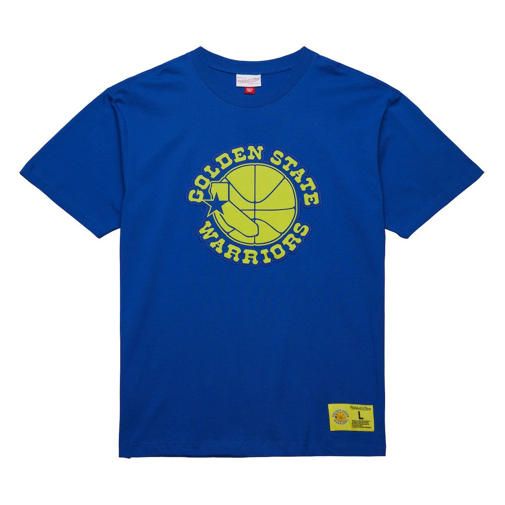 Royal Golden State Warriors Hardwood Classics Neon Nights Premium T-Shirt sale | NBA