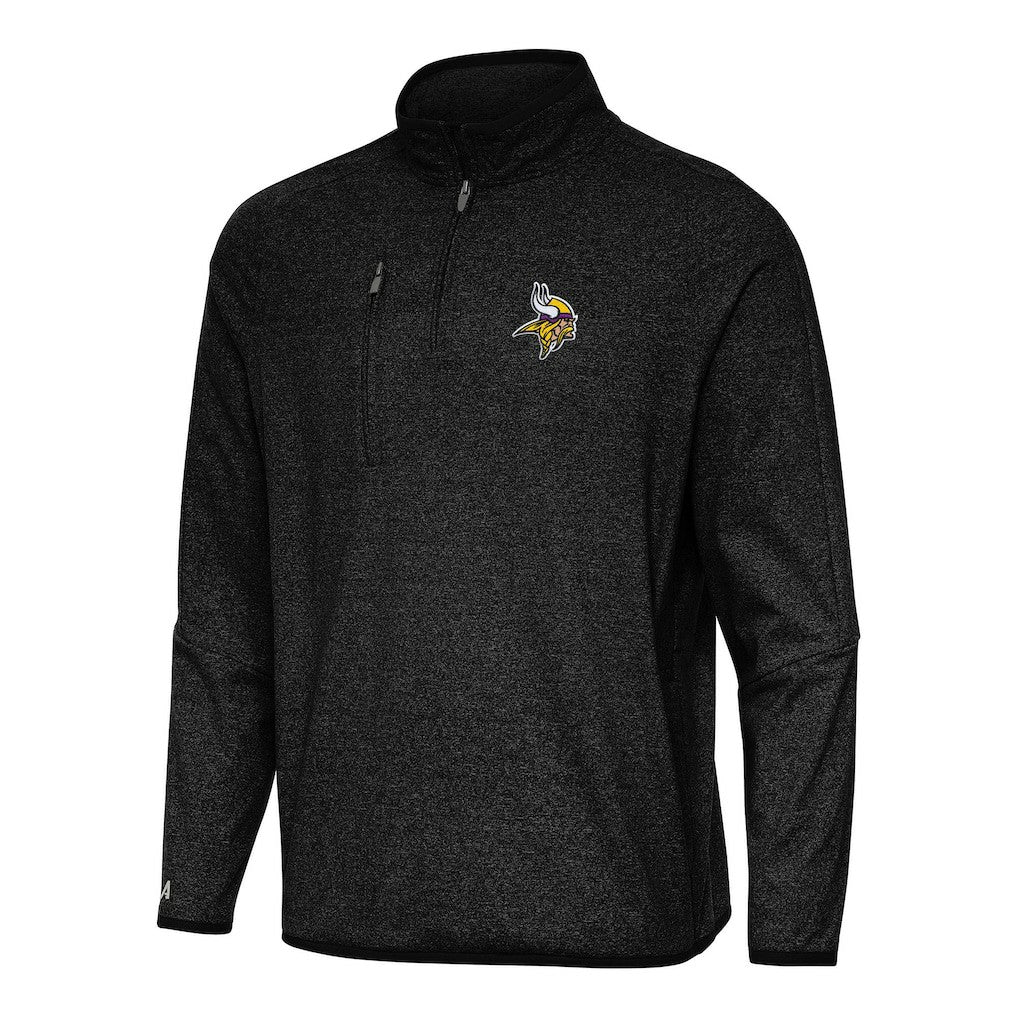 Minnesota Vikings Antigua Certain Tri-Blend Quarter-Zip Top | NFL Outlet