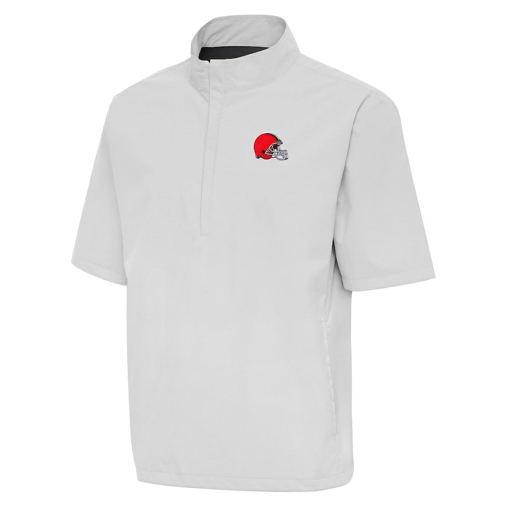 Cleveland Browns Antigua Brisk Short Sleeve Quarter-Zip Windshirt | NFL US