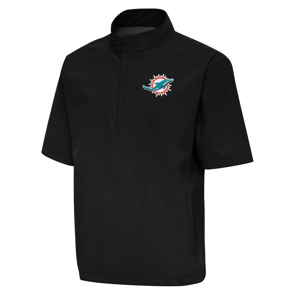 Miami Dolphins Antigua Brisk Short Sleeve Quarter-Zip Windshirt | NFL Hot