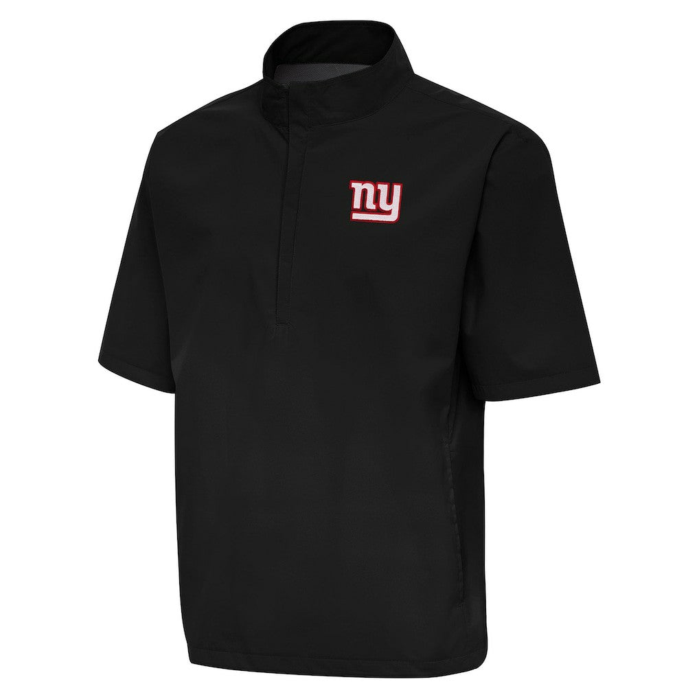 New York Giants Antigua Brisk Short Sleeve Quarter-Zip Windshirt | NFL Hot