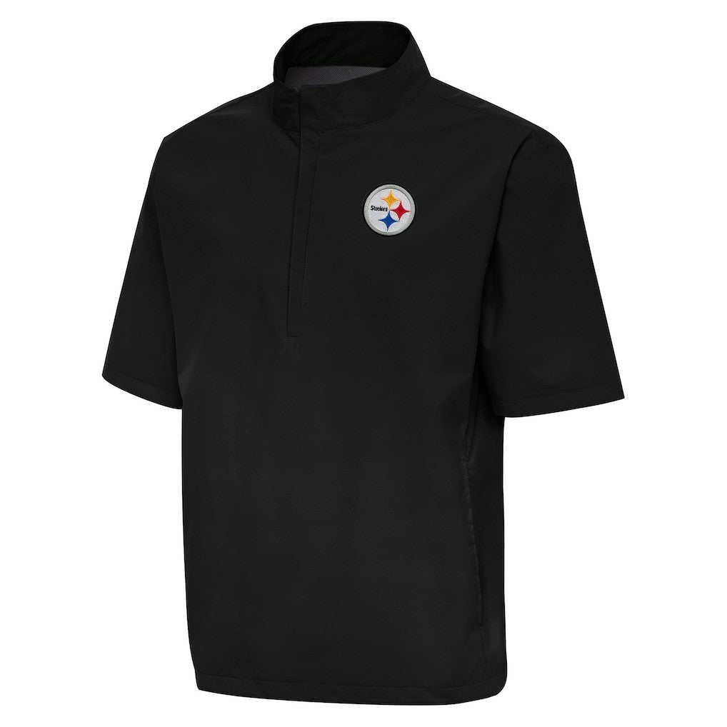 Pittsburgh Steelers Antigua Brisk Short Sleeve Quarter-Zip Windshirt | NFL Outlet