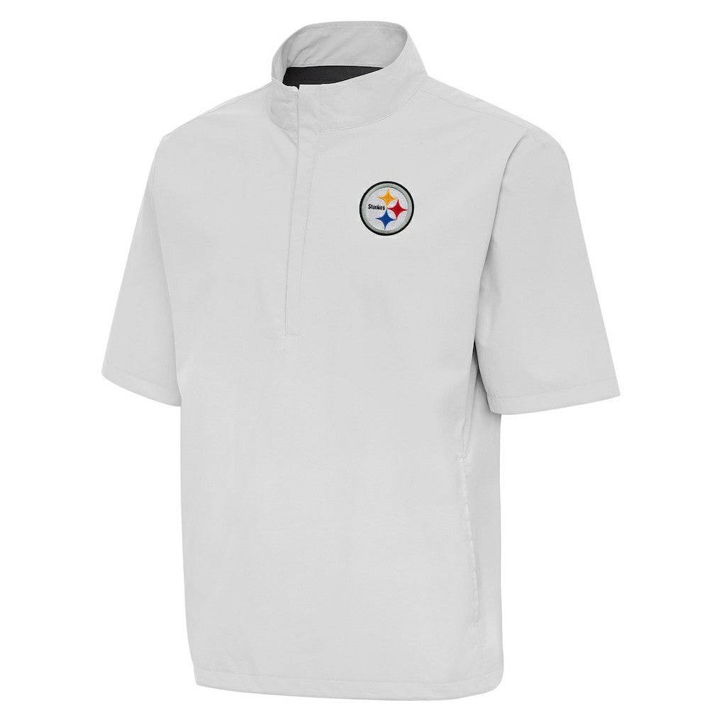 Pittsburgh Steelers Antigua Brisk Short Sleeve Quarter-Zip Windshirt | NFL On sale