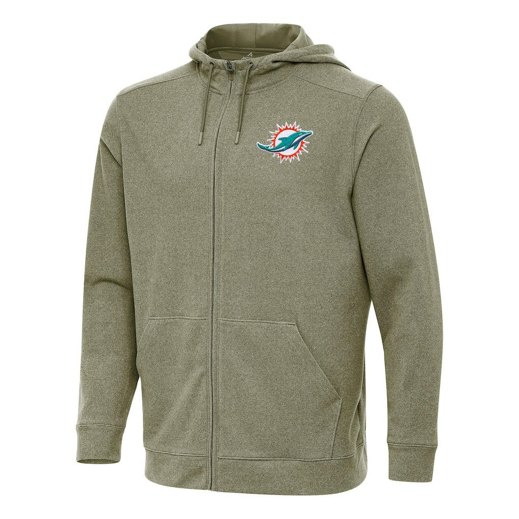 Miami Dolphins Antigua Effortless Full-Zip Hoodie | NFL Online