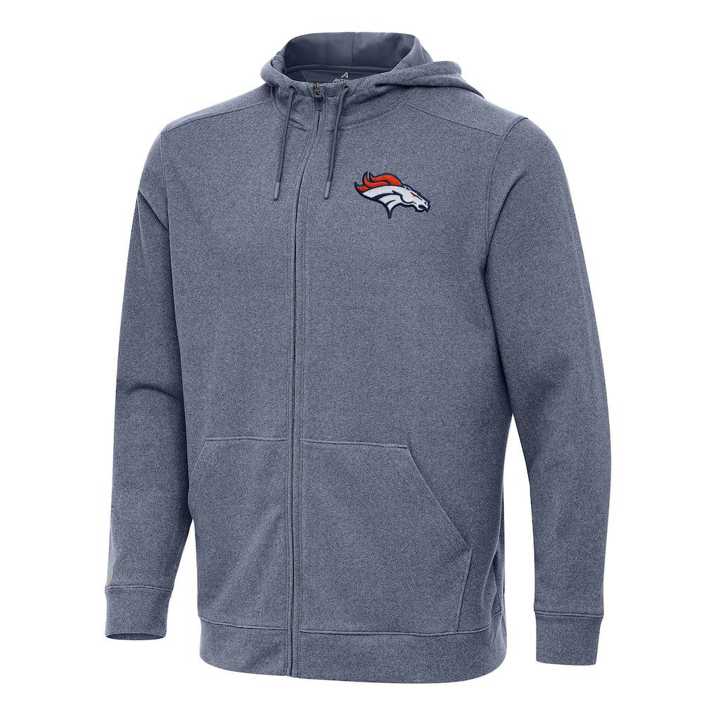 Denver Broncos Antigua Effortless Full-Zip Hoodie | NFL Outlet