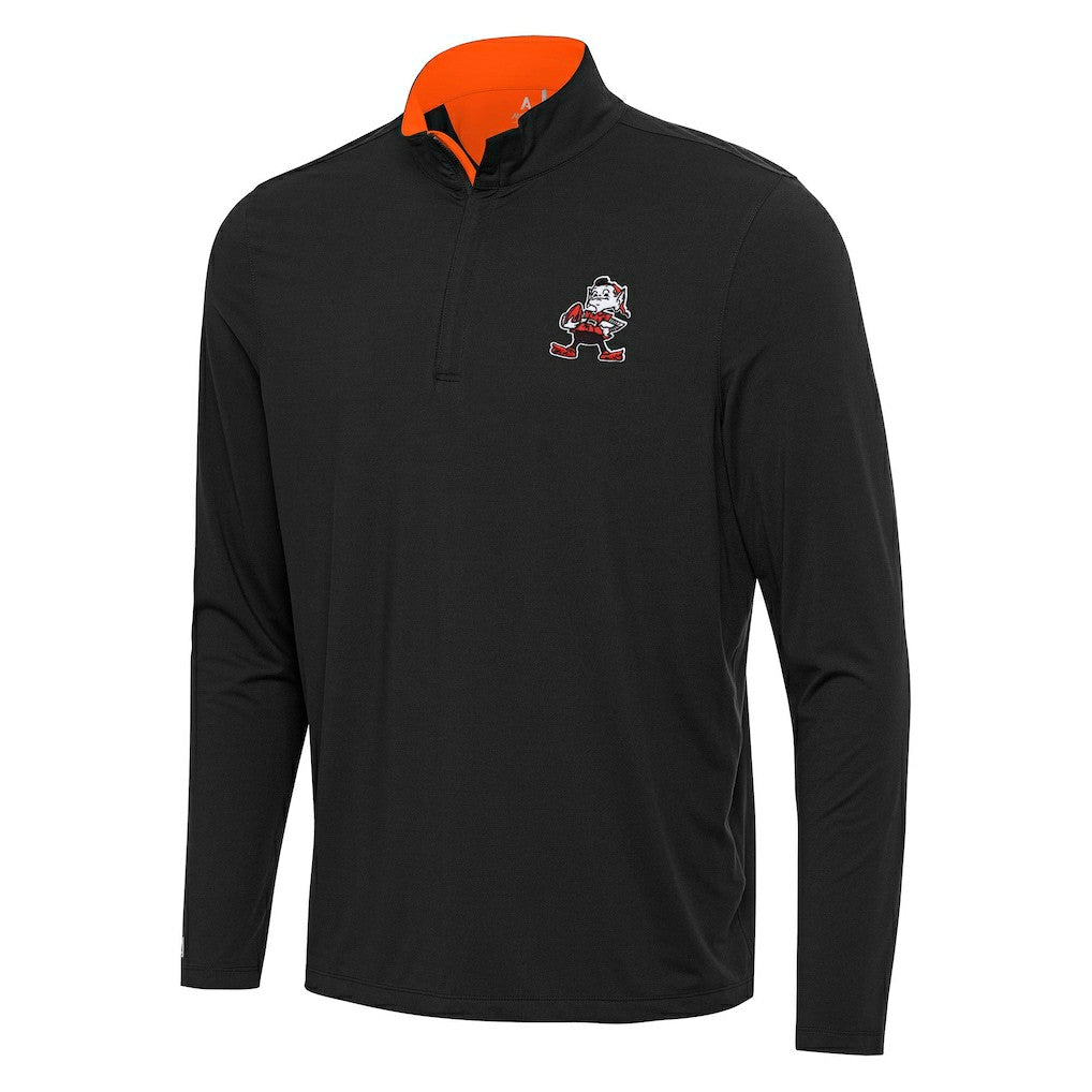 Cleveland Browns Antigua Content Quarter-Zip Pullover Top | NFL Outlet