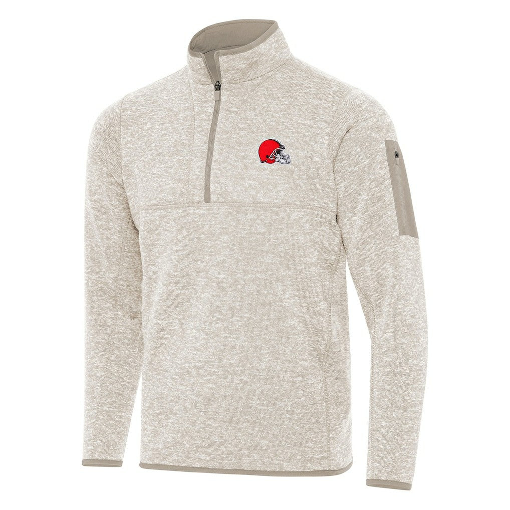 Cleveland Browns Antigua Fortune Quarter-Zip Pullover Jacket | NFL US