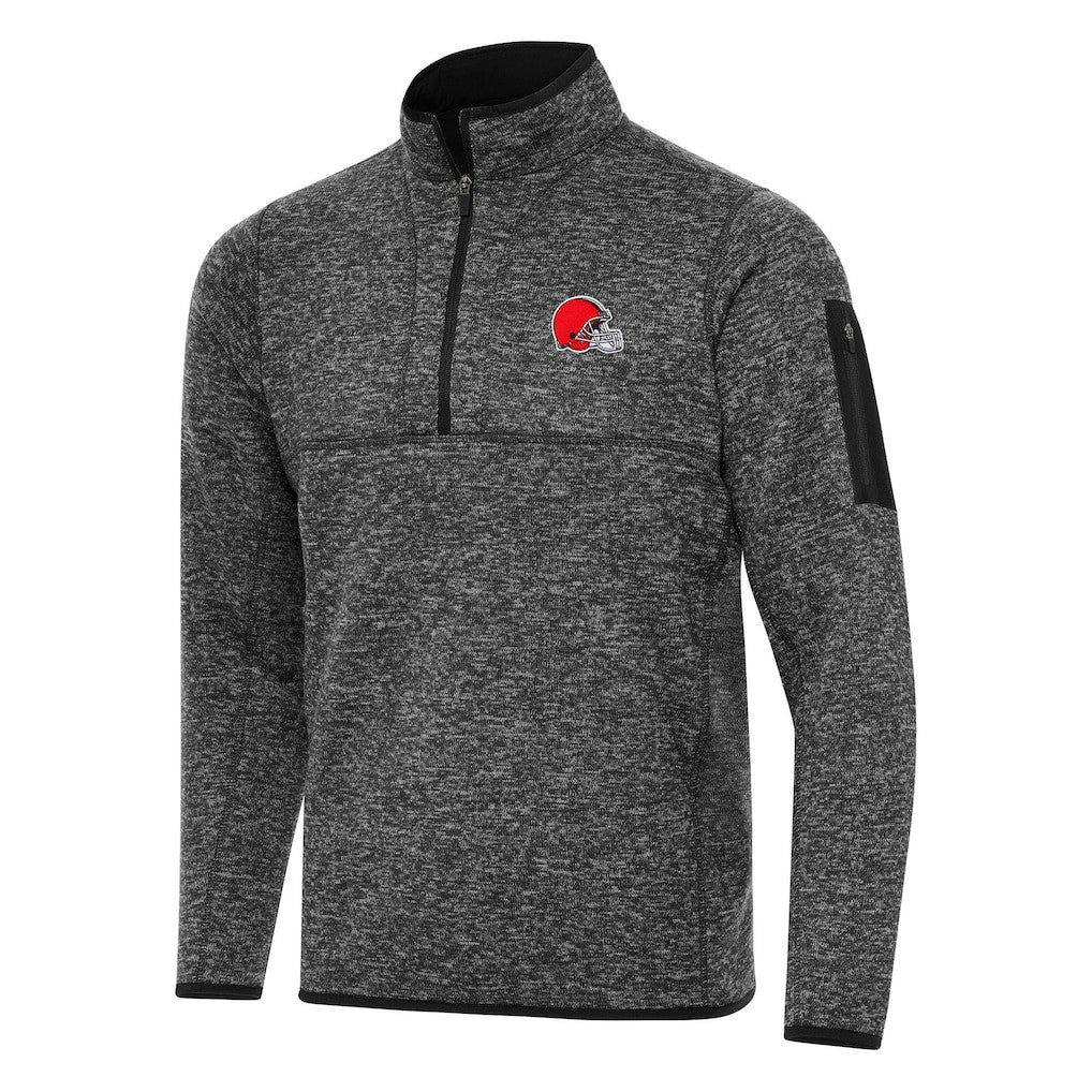 Cleveland Browns Antigua Fortune Quarter-Zip Pullover Jacket | NFL US