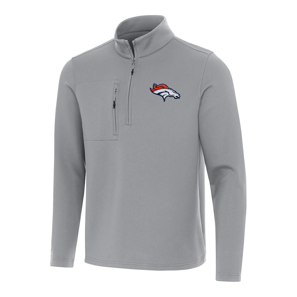 Denver Broncos Antigua Insider Quarter-Zip Pullover Top | NFL New