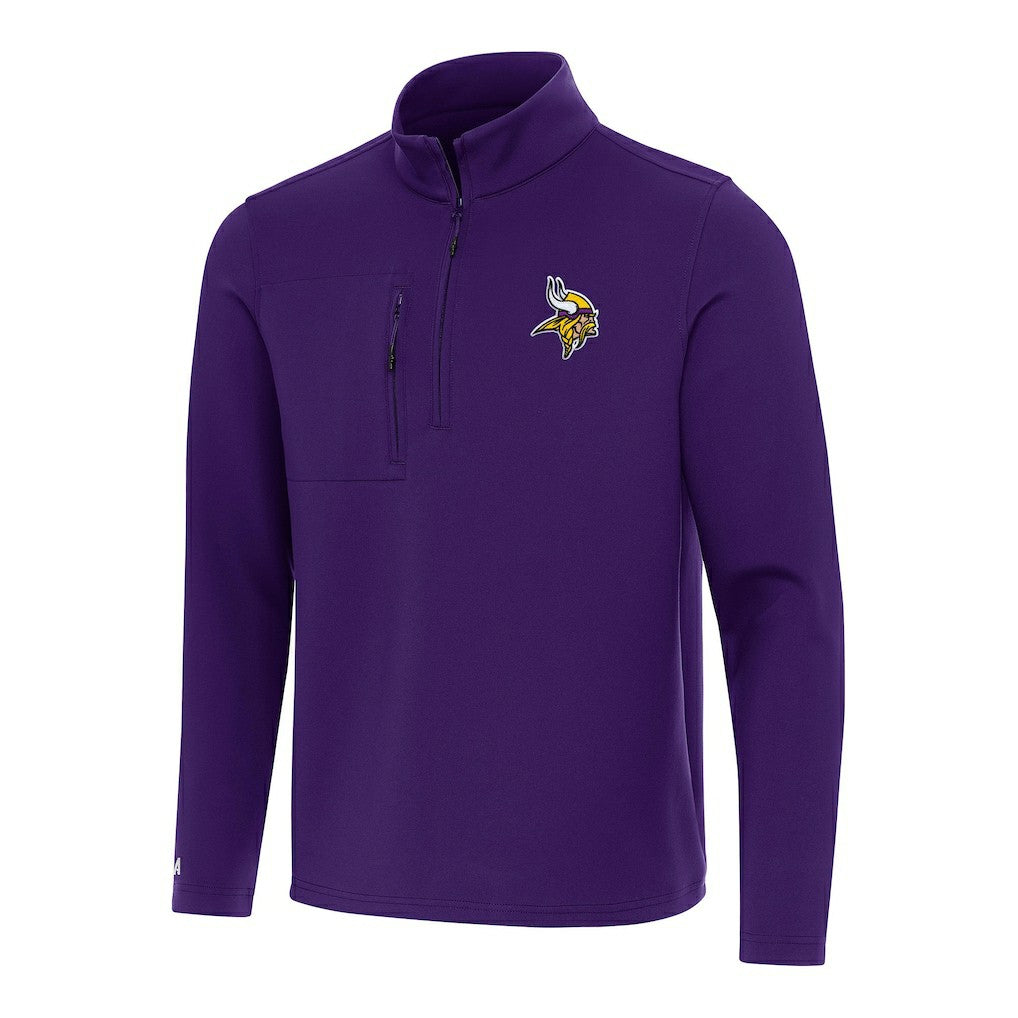 Minnesota Vikings Antigua Insider Quarter-Zip Pullover Top | NFL Online